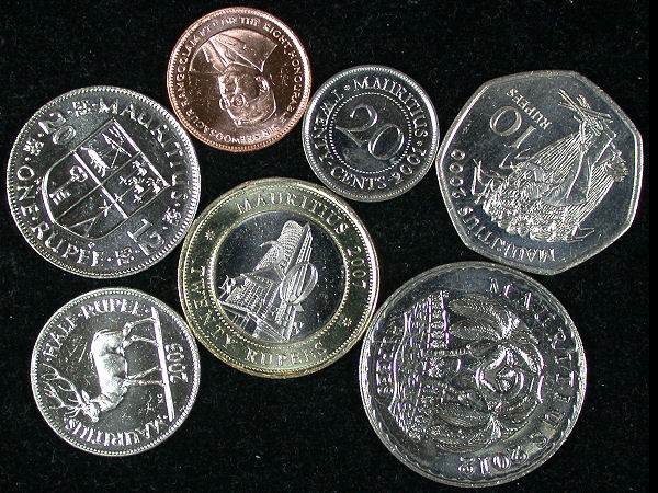 Mauritius Set of 7 Coins